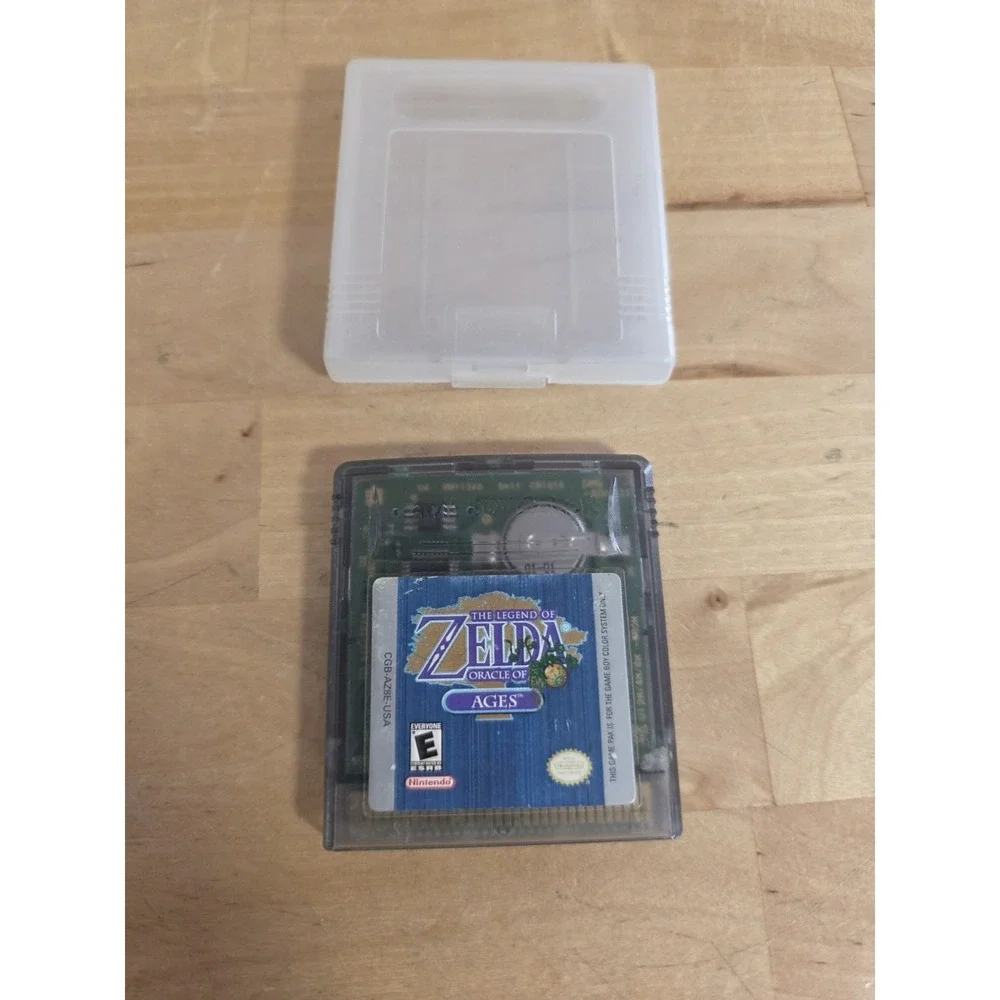 Legend Of Zelda Oracle Of Ages (Game Boy Color) Tested/Works Saves W/ Protector